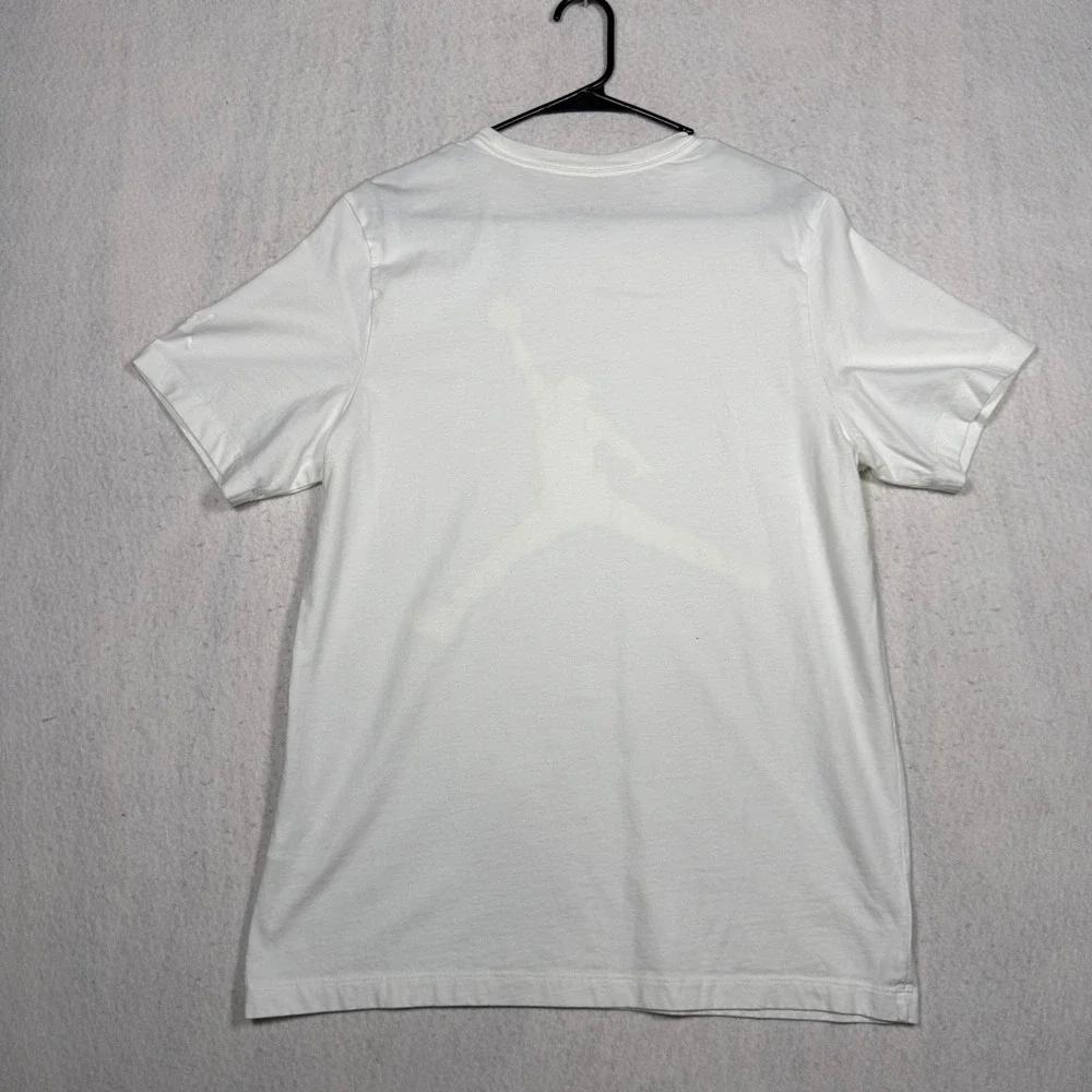Jordan Mens Jumpman Watercolor Graphic T-Shirt White Red Black Large